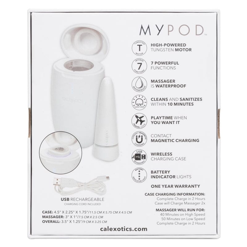 Calexotics White My Pod Personal Pleasure Massager