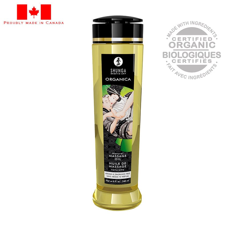 8oz Natural Shunga Erotic Organic Massage Oil with Exquisite Flavors