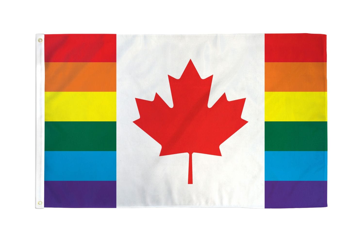 High - Quality 3' x 5' Canada Rainbow Pride Flag by Flags Importer