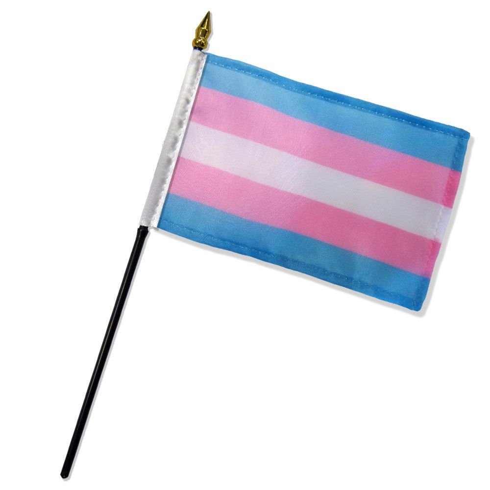 4 x 6 Transgender Pride Stick Flag - An Ideal Imported Flag for Displaying Pride
