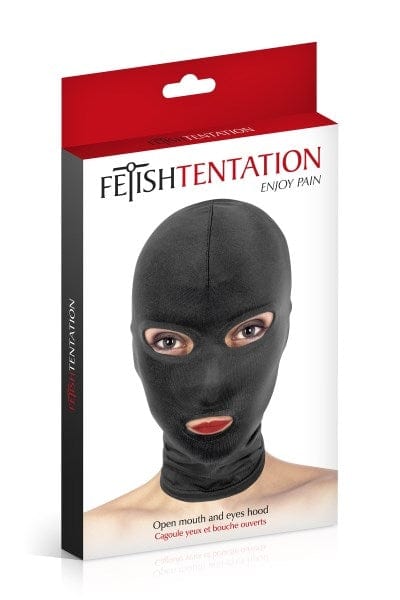 Stretchy and Comfortable Fetish Open Mouth and Eyes Hood