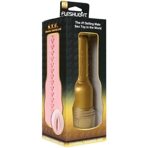 Fleshlight Pink Lady Vaginal Stamina Training Sex Toy Unit with Gold Case