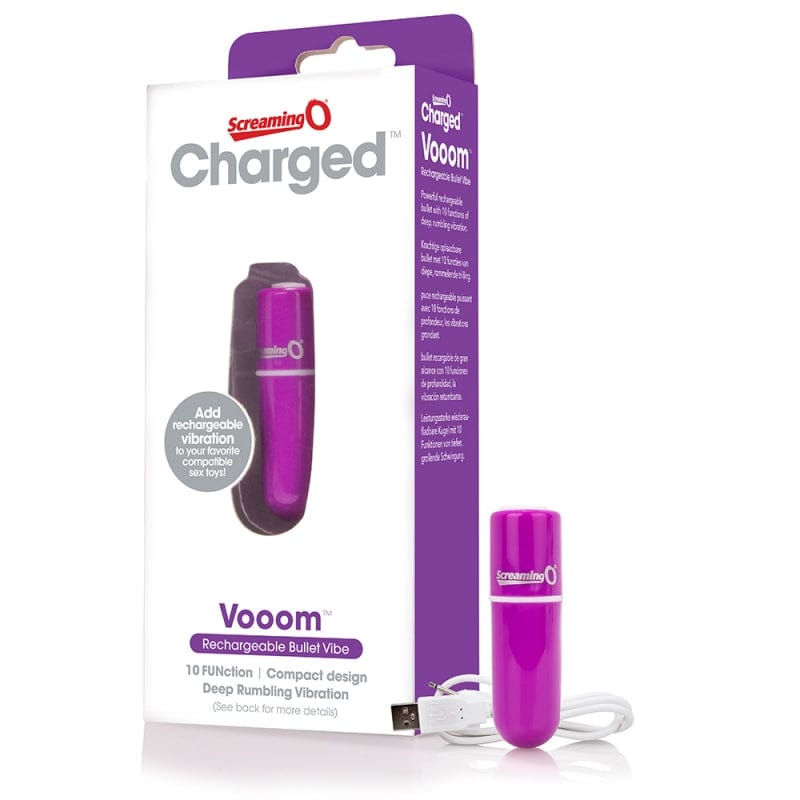 Screaming O Rechargeable Charged Vooom Bullet Vibrator with 10 Functions