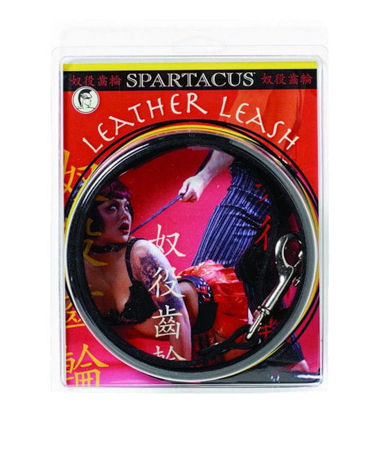 Spartacus 4-Foot Heavy-Duty Leather Dog Leash for Bondage and Role-Playing