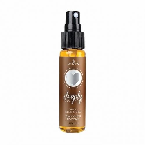 Sensuva Deeply Love You Chocolate Coconut Flavored Throat Relaxing and Desensitizing Spray for Enhanced Intimacy and Throat Comfort