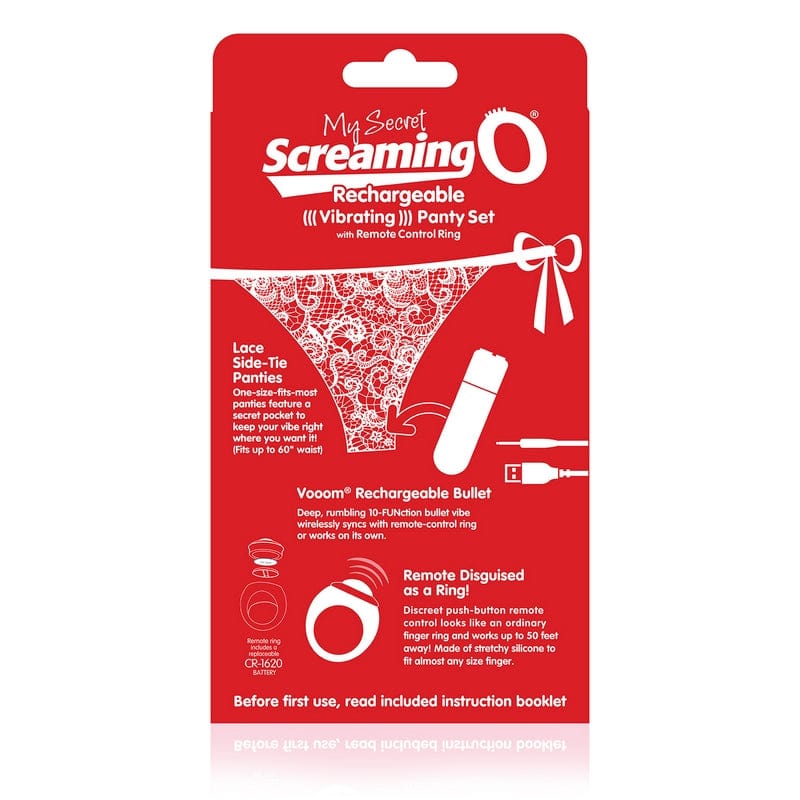 Screaming O Charged 10-Function Remote Control Lace Panty with Rechargeable Bullet