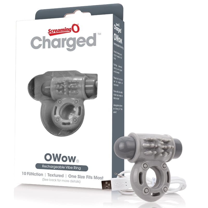 Screaming O Rechargeable Vibrating Cock Ring - Charged OWow Vibe Ring