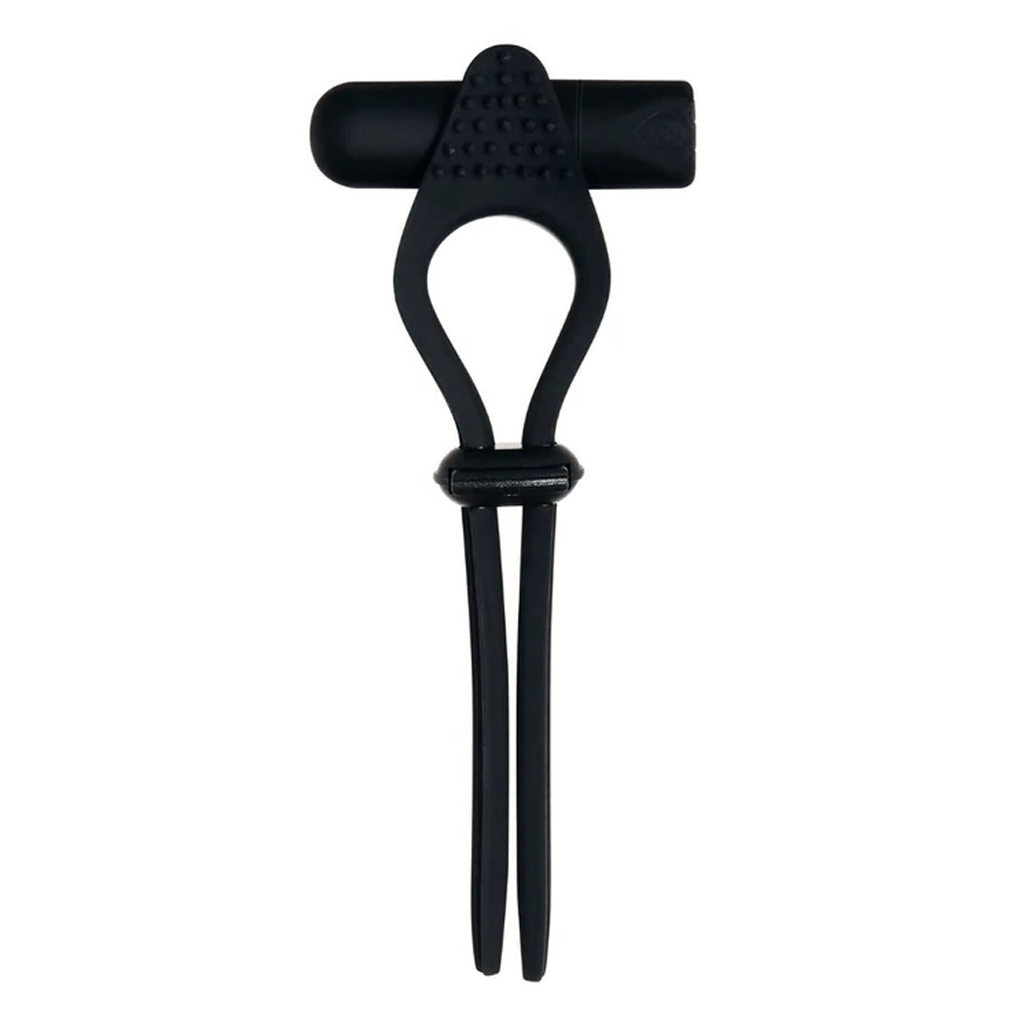 Zero Tolerance Adjustable Vibrating Black Tie Couple's Toy for Double Orgasm