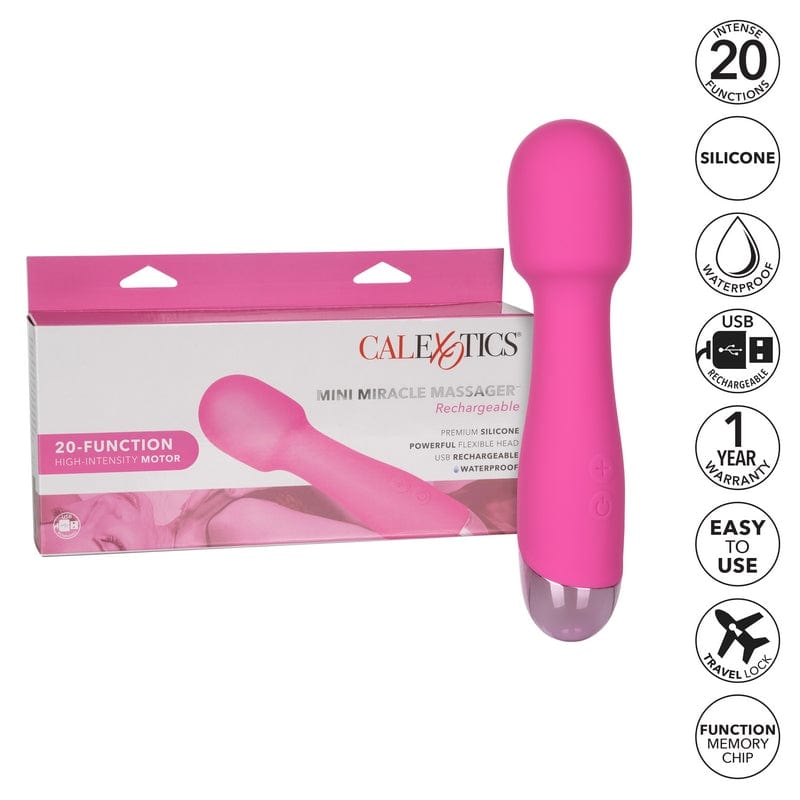 Calexotics Rechargeable Mini Miracle Personal Massager for Travel and Relaxation
