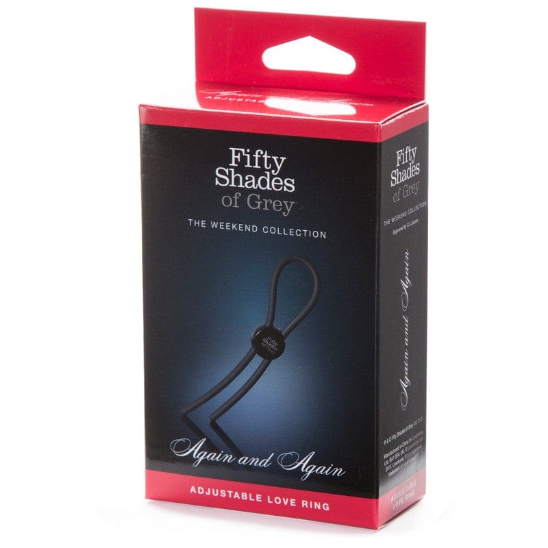Reusable Fifty Shades of Grey Adjustable Cock Ring for Enhanced Intimacy and Stamina