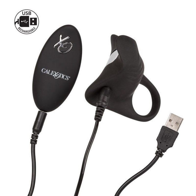 Calexotics Rechargeable Remote - Controlled Silicone Pleasure - Enhancing Penis Ring for Couples