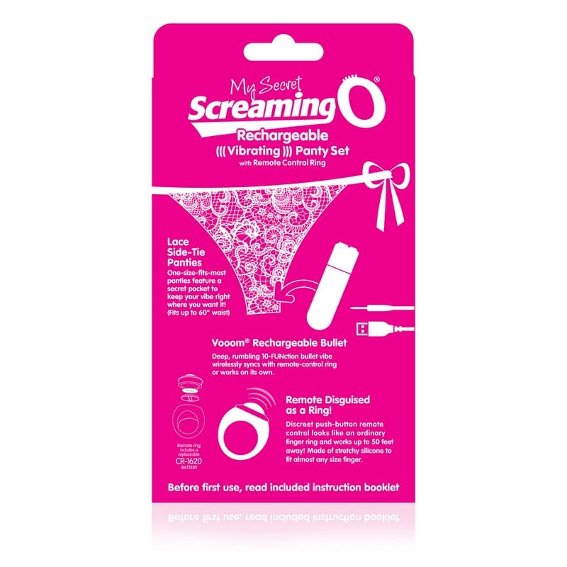 Screaming O Charged 10-Function Remote Control Lace Panty with Rechargeable Bullet