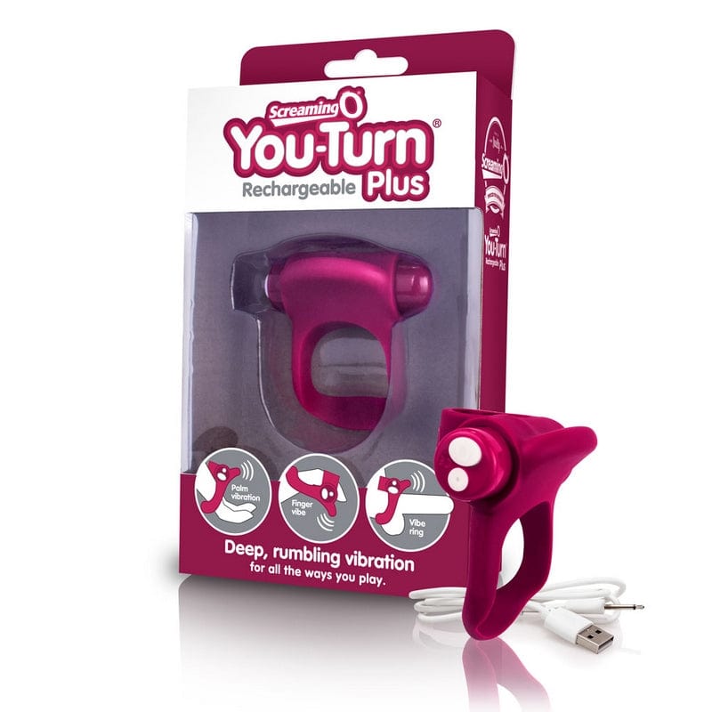 Screaming O Rechargeable You-Turn Plus Multi-Function Vibrating Ring