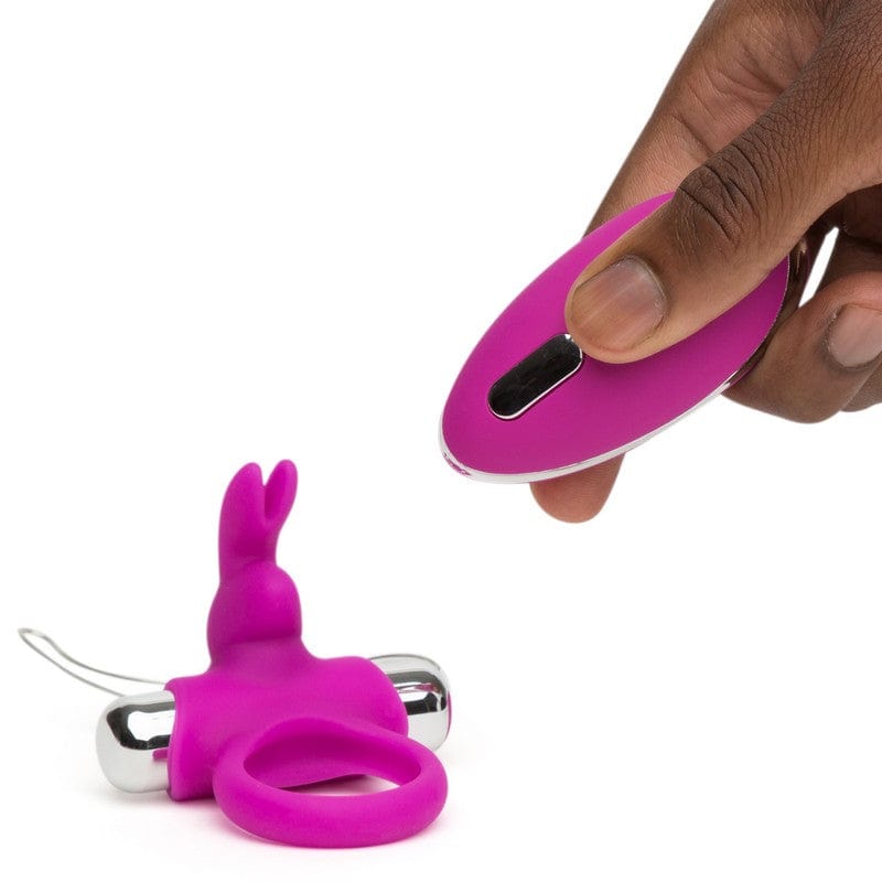 Happy Rabbit Rechargeable Remote-Controlled Silicone Cock Ring with Bunny Ears