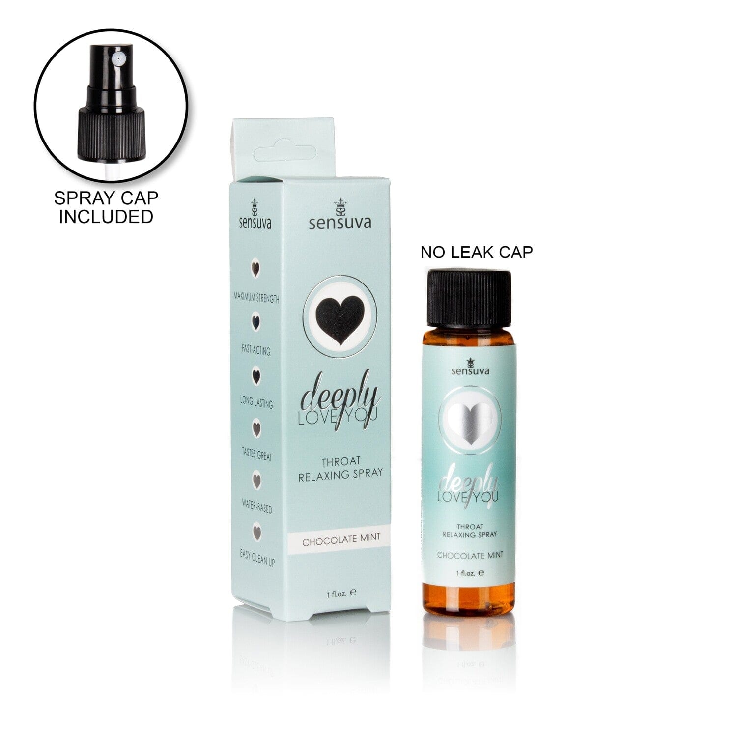 Sensuva Exquisite Chocolate Mint Flavored Throat Relaxing and Desensitizing Spray for Enhanced Sensation