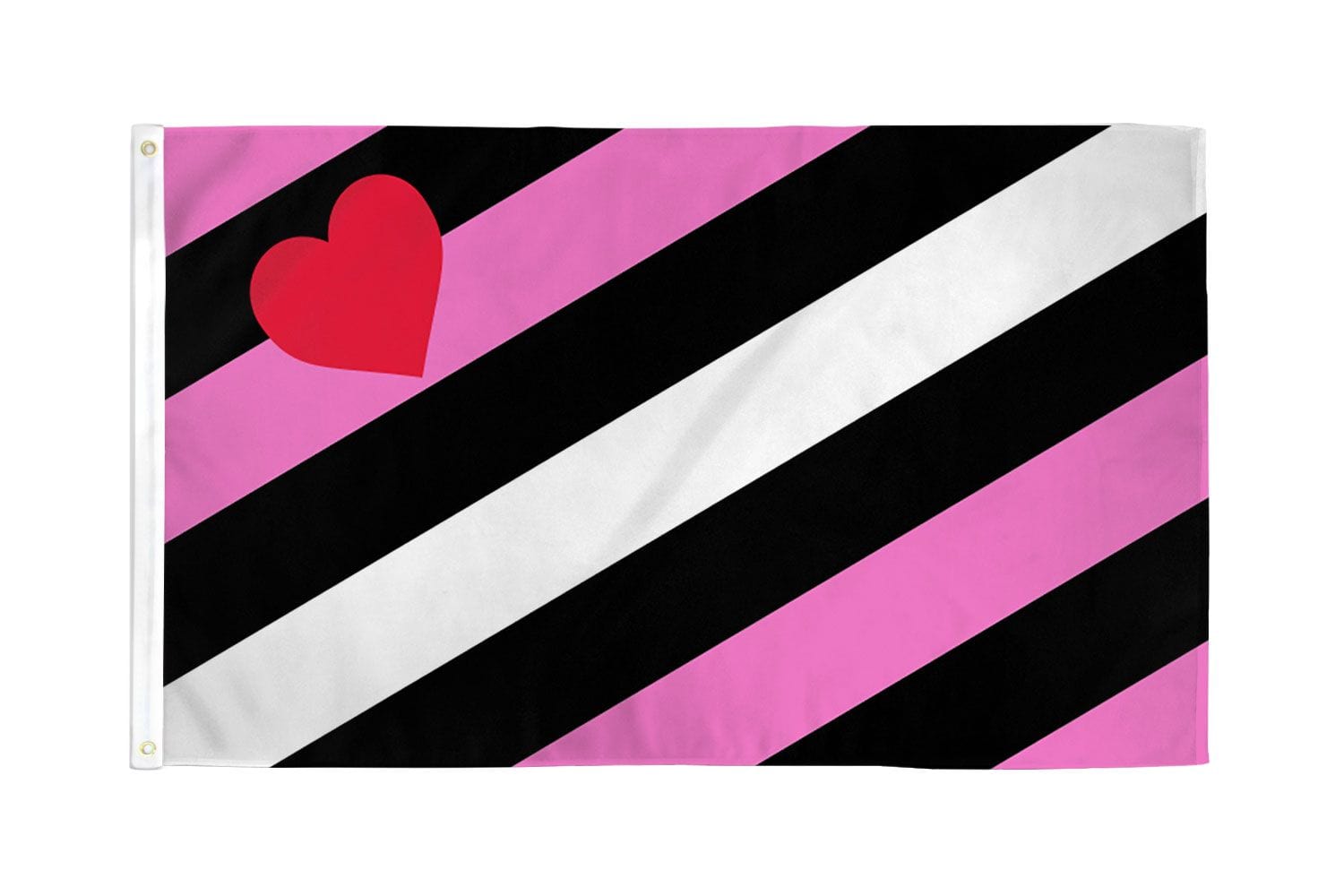 3 Feet by 5 Feet Leather Girls' Pride Flag Imported for Exclusive Display