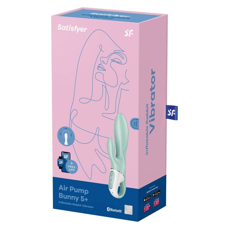 Satisfyer Air-Powered Inflatable Rabbit Vibrator - Bunny 5+ for Ultimate Pleasure