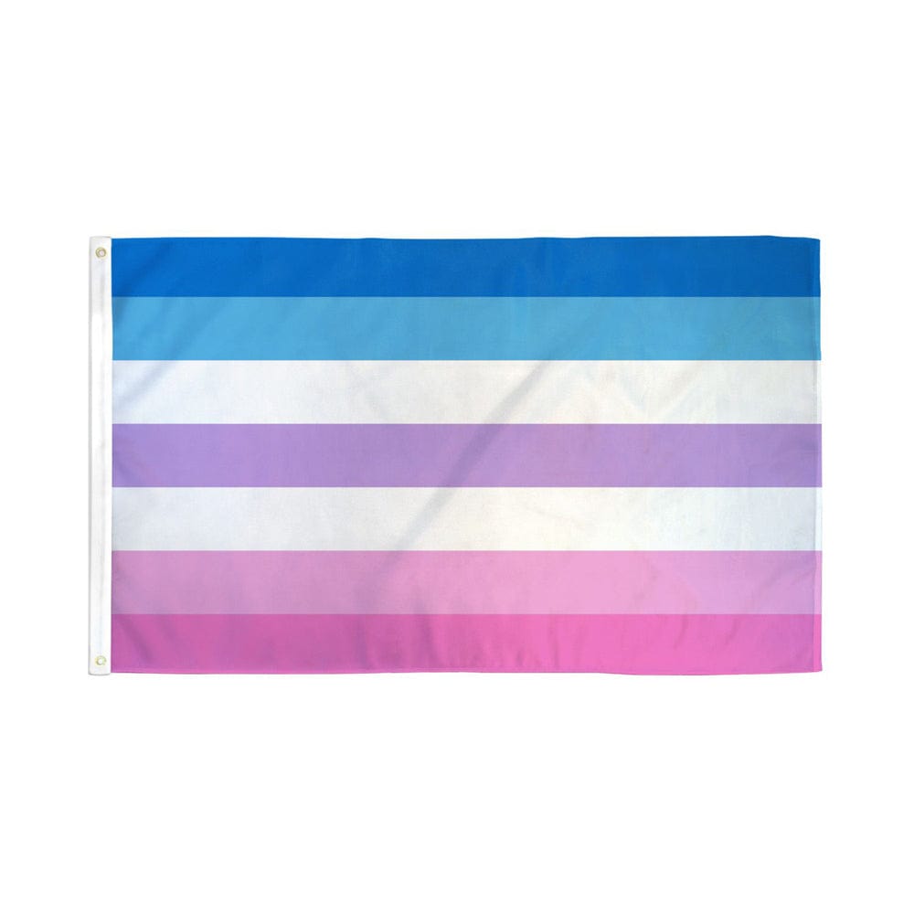 3 Feet by 5 Feet Bigender Pride Imported Flag - Ideal for Displaying Pride