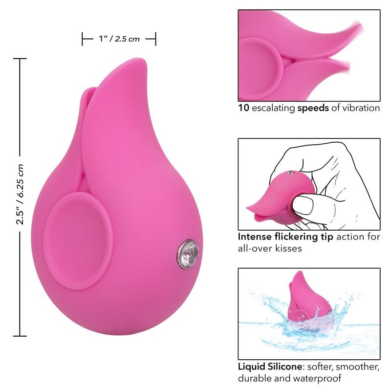 Calexotics LuvMor Kisses Curved Vibration Massager with 10-Speed Settings