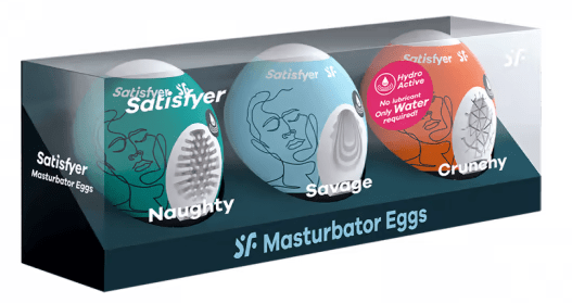 Satisfyer 3-Piece Set of Realistic Masturbator Eggs
