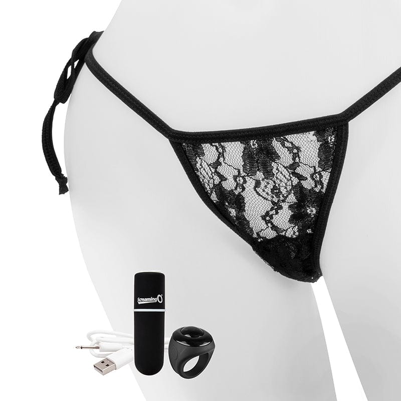 Screaming O Charged 10-Function Remote Control Lace Panty with Rechargeable Bullet
