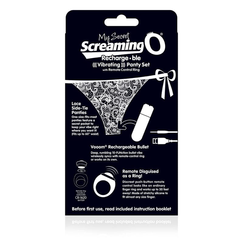 Screaming O Charged 10-Function Remote Control Lace Panty with Rechargeable Bullet