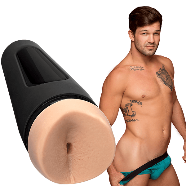 Doc Johnson Man Squeeze: Realistic Brysen Ass - Textured Stroker with Adjustable Suction