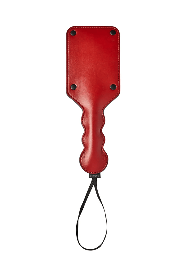 Sportsheets Saffron Red Vegan Leather Square Paddle for Intimate Play