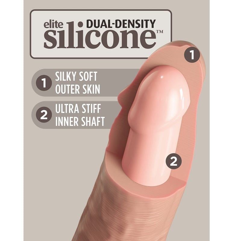 Pipedream Products King Cock Elite 9-Inch Silicone Realistic Cock with Light for Enhanced Pleasure