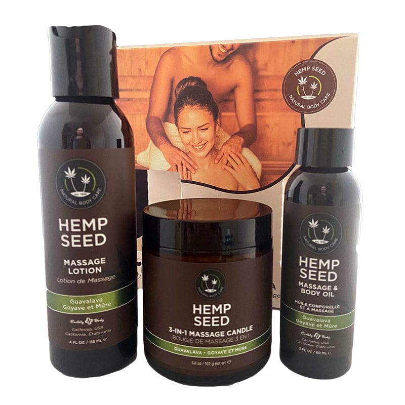 Earthly Body Guavalava Hemp Seed Luxury Vegan Massage Gift Set