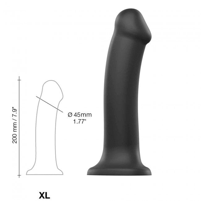 Black Bendable Dual - Density Strap - On Dildo for Ultimate Pleasure