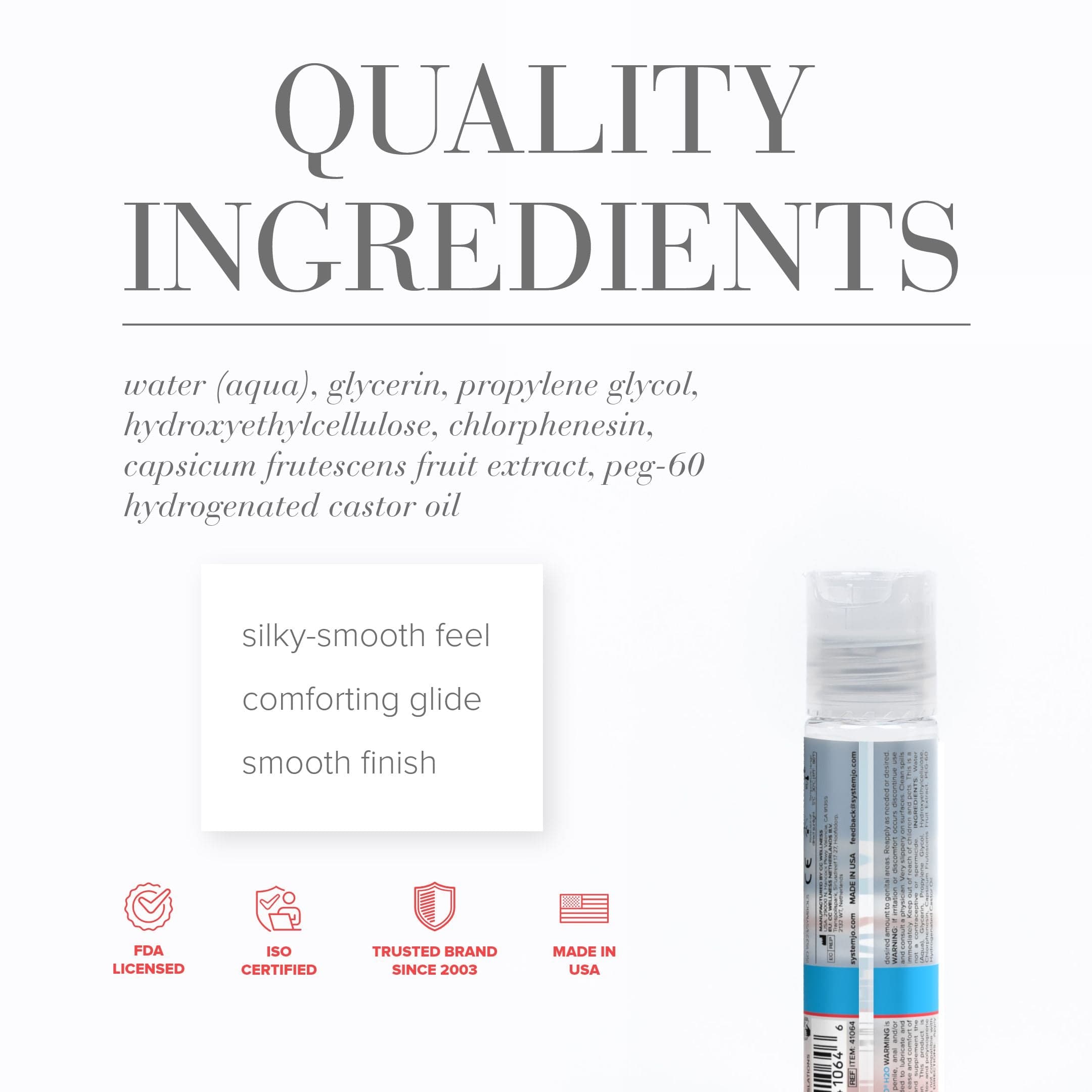 System JO H2O Warming Water-Based Personal Lubricant for Enhanced Intimate Pleasure