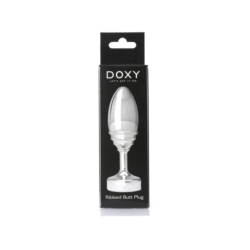 Exquisite Doxy Ribbed Aluminum Butt Plug for Intimate Pleasure