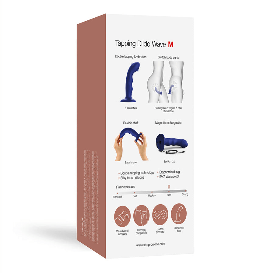 Innovative Double - Tap Vibrating Wave - Shaped Strap - On Dildo