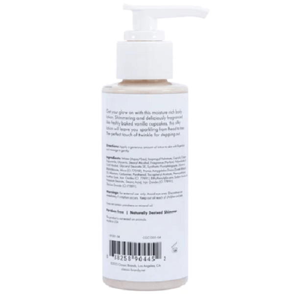 CG Glow 4oz Vanilla Cupcake Scented Shimmer Body Lotion