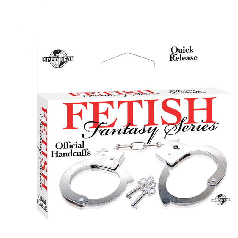 Pipedream Products Fetish Fantasy Authentic Nickel - Plated Steel Handcuffs for Naughty Role - Playing