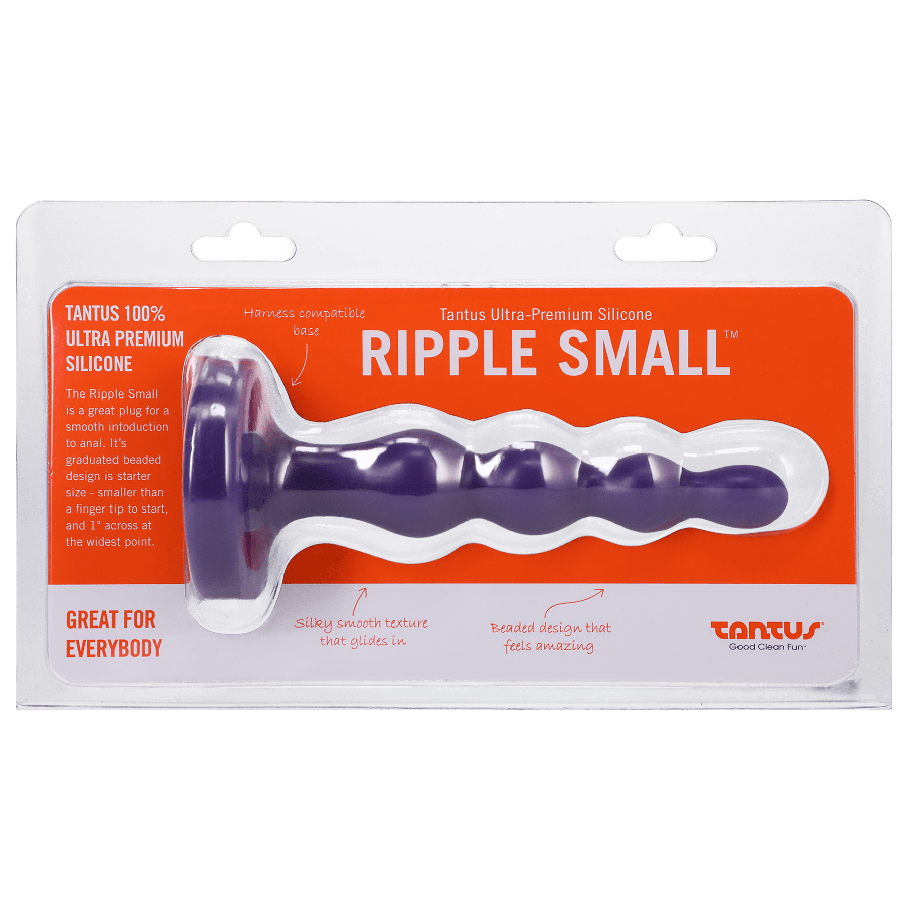 Tantus Small-Sized Ripple Silicone Anal Butt Plug for Beginners