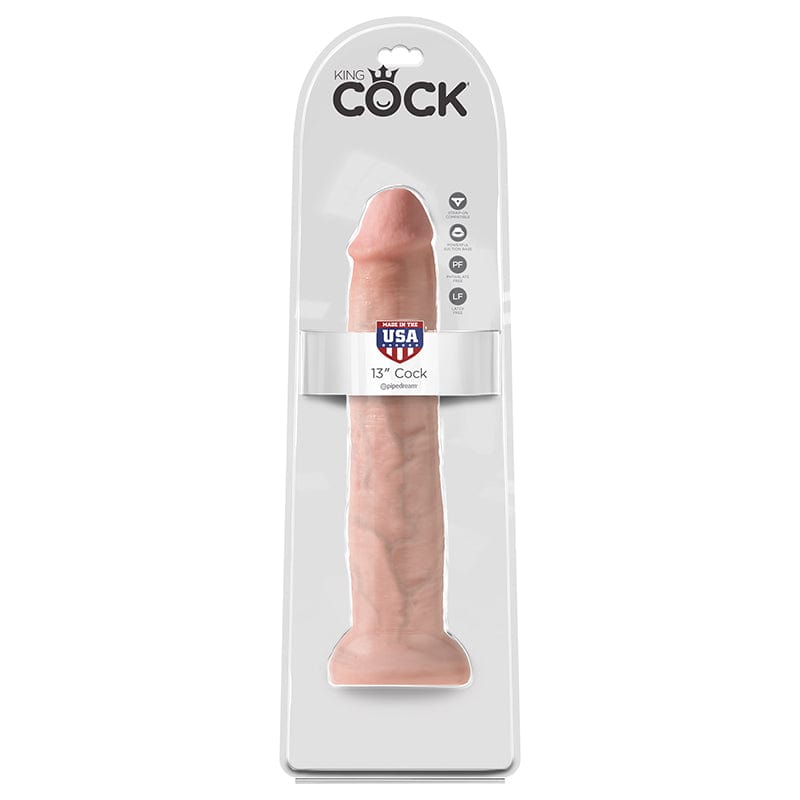 Pipedream Products King Size 13-Inch Beige Realistic Cock Dildo