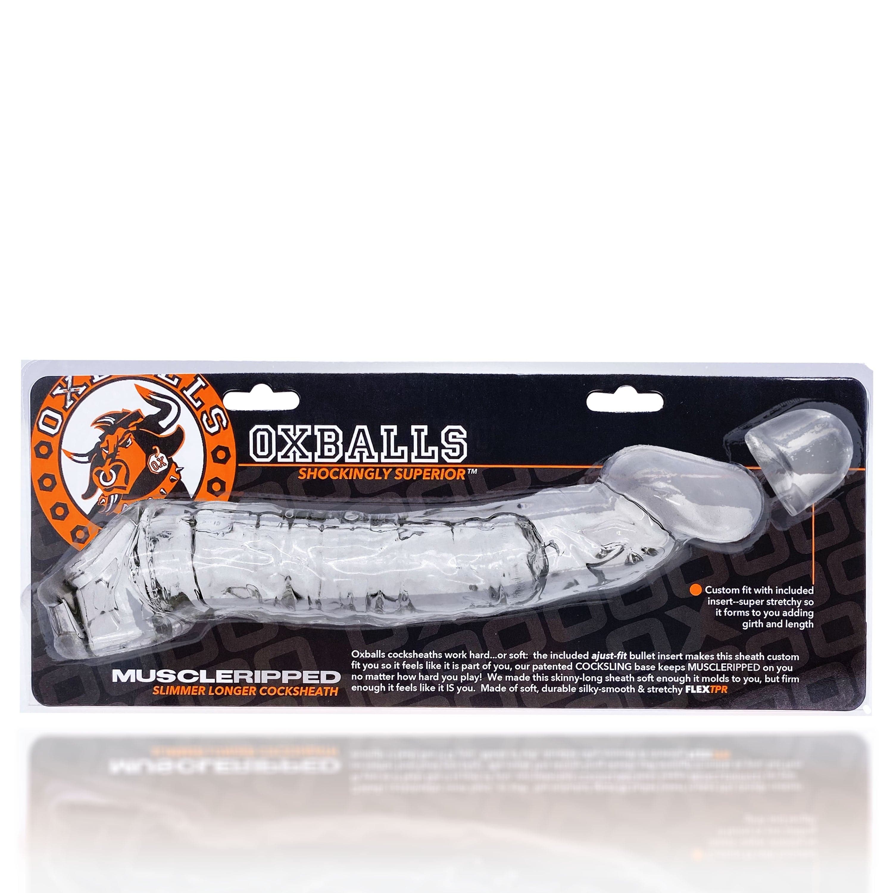 Oxballs Premium FlexTPR Muscle Ripped Cocksheath for Enhanced Length and Girth