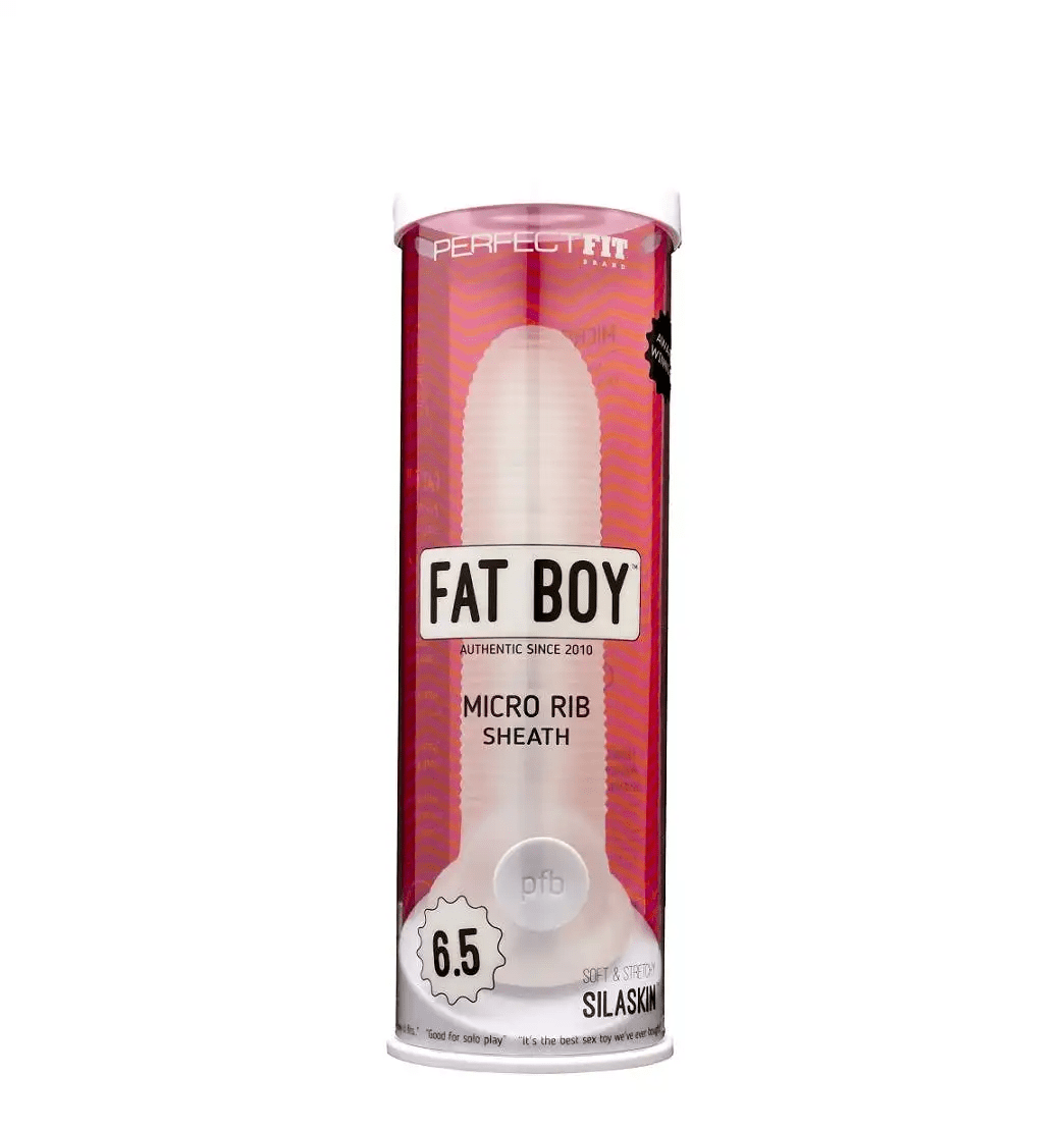 Exquisite PerfectFit Fat Boy Micro Ribbed Sheath for Enhanced Intimacy, 6.5 Inches