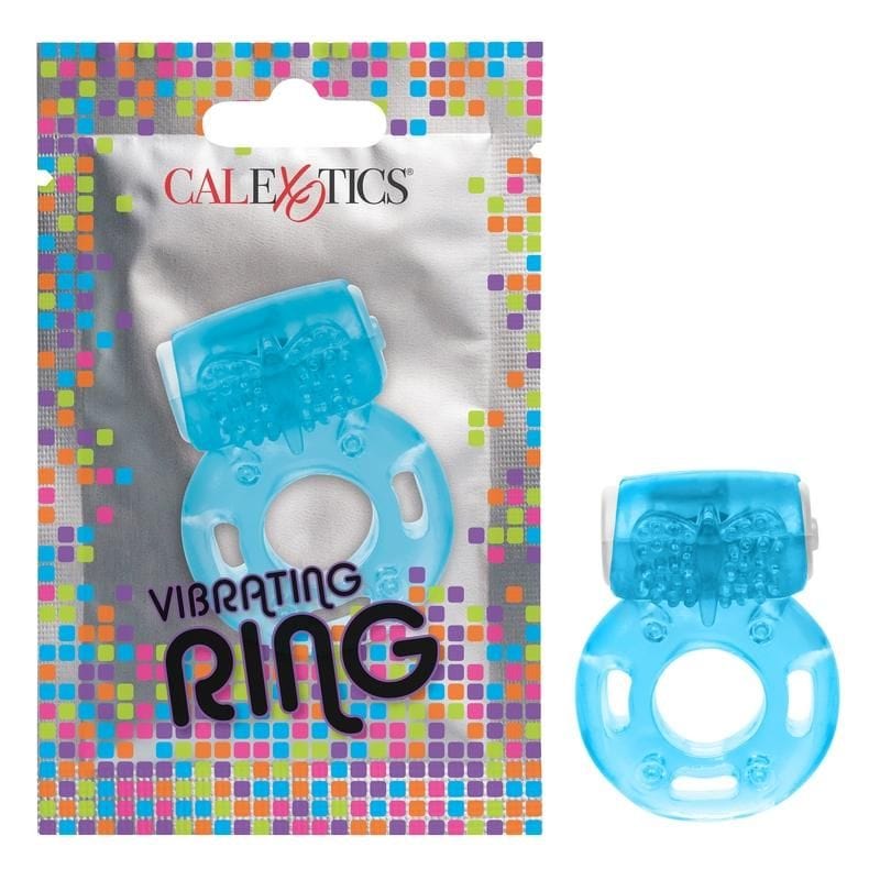 Calexotics Blue Foil Pack Super-Stretchy Vibrating Cock Ring