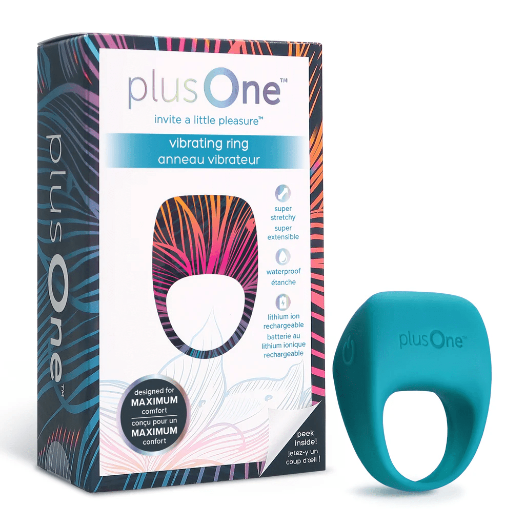 PlusOne Ultra-Powerful 5-Mode Vibrating Silicone Ring for Enhanced Intimacy
