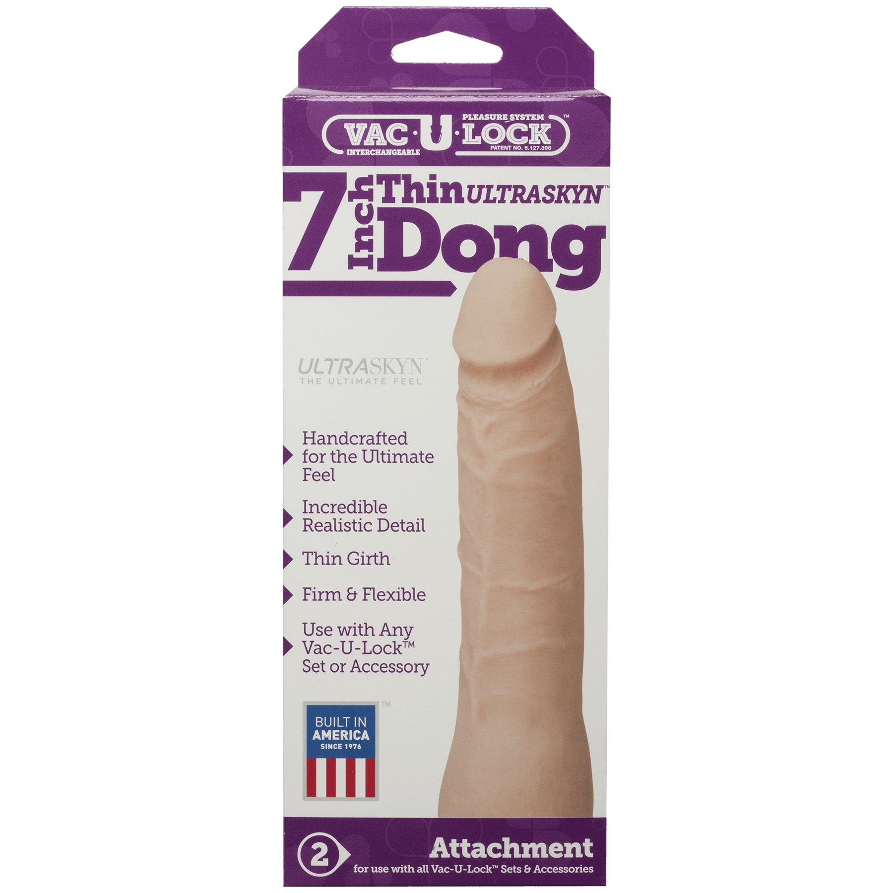 Doc Johnson 7-Inch Ultra-Realistic ULTRASKYN Vac-U-Lock Compatible Dong Attachment