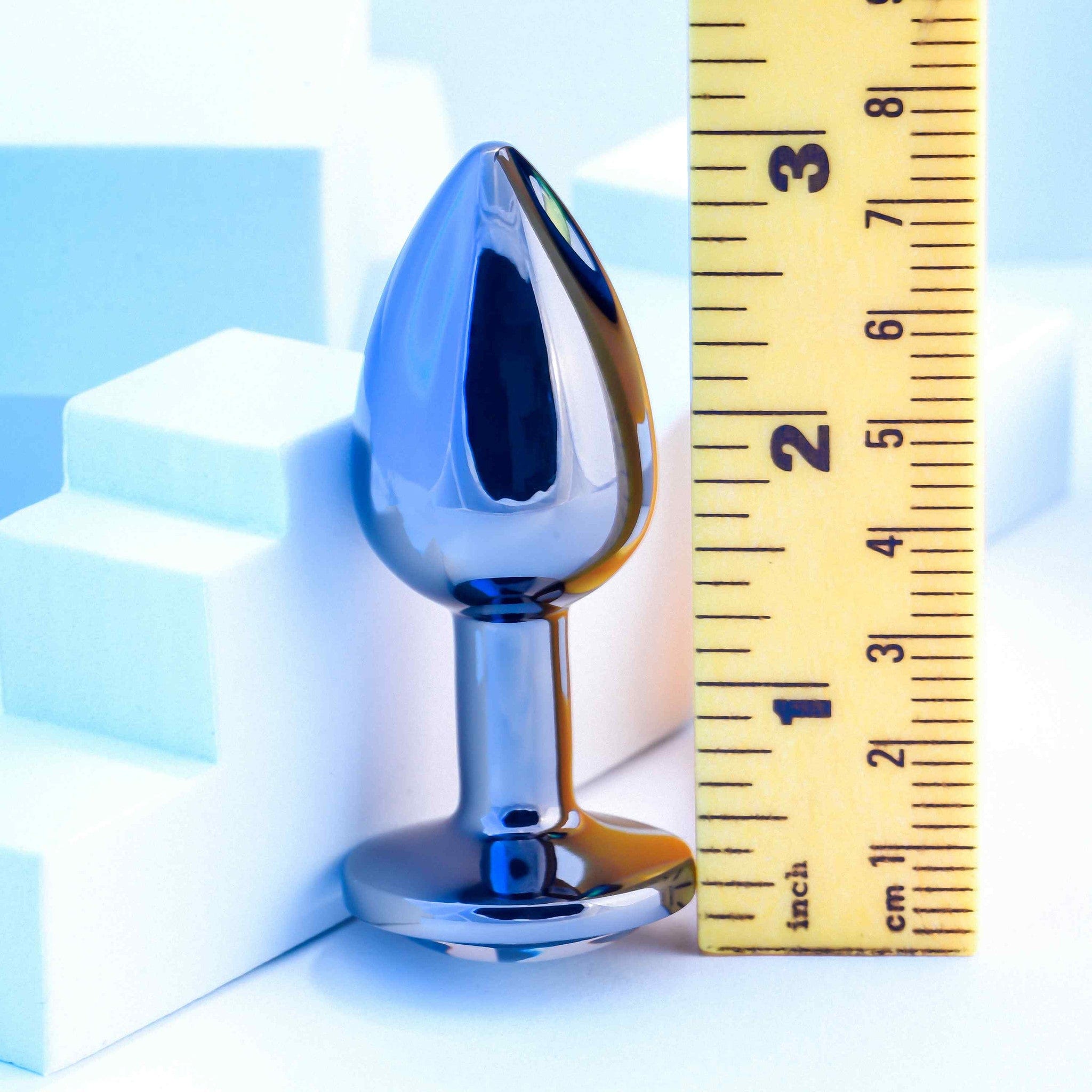 Small Playboy Tux-Style Body-Safe Aluminum Alloy Butt Plug