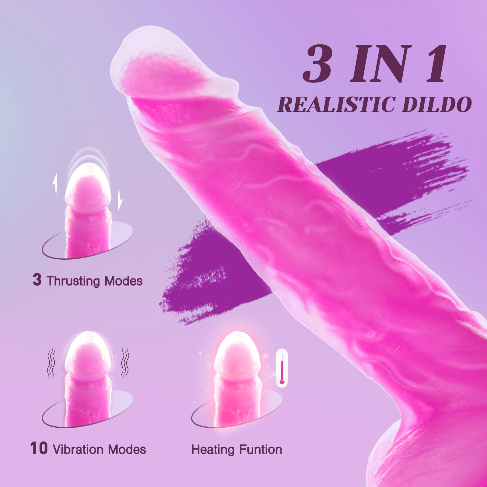 Tracy's Dog Jelivoy Transparent Jellyskin Thrusting Dildo with Dual Motors