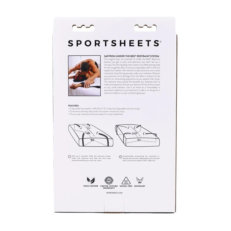 Sportsheets Saffron Luxury Under - the - Bed Bondage Restraint System for Intense Adult Play