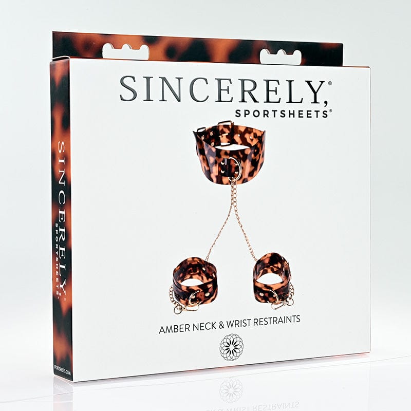 Sportsheets Sincerely Amber Luxury Neck and Wrist Restraints for Sensual Experiences