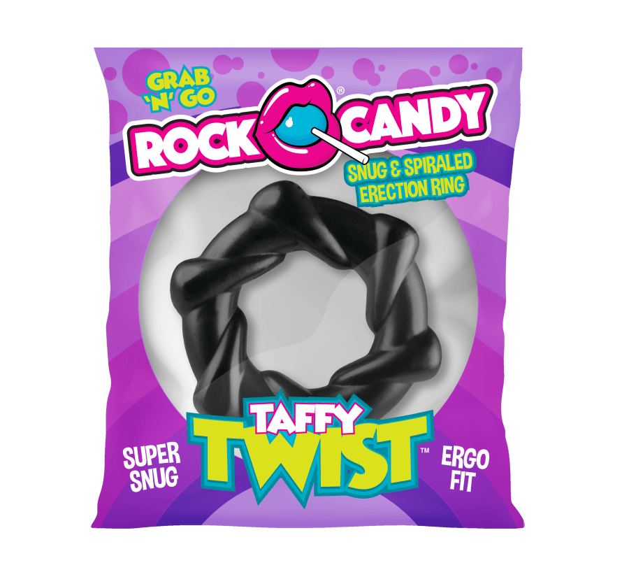 Soft TPR Rock Candy Twisted Cock Ring for Enhanced Intimacy