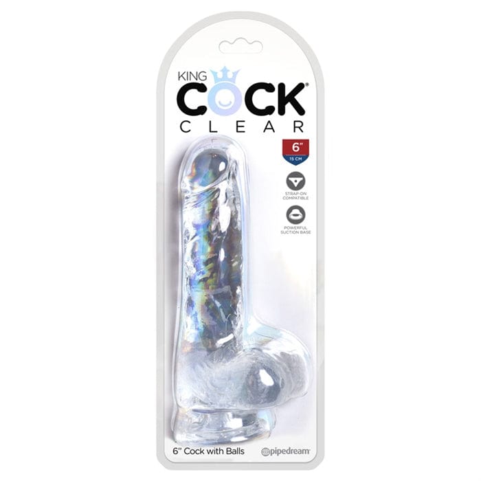 Pipedream King Cock 6-Inch Translucent Dildo with Realistic Balls