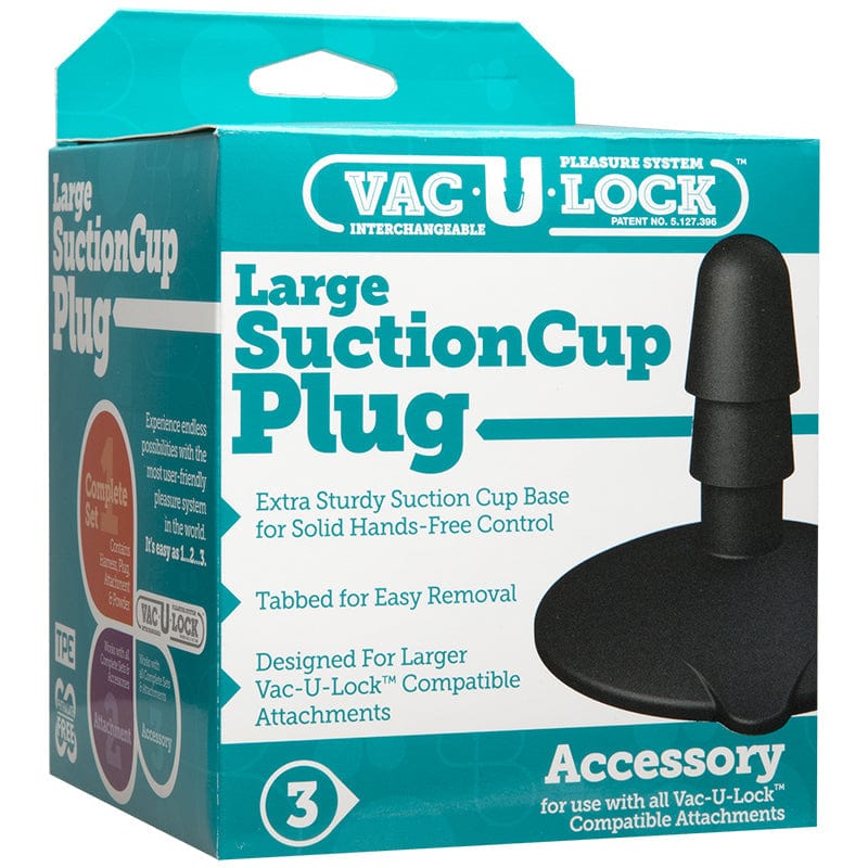 Large Black Doc Johnson Vac-U-Lock Suction Cup for Enhanced Sexual Play Accessories